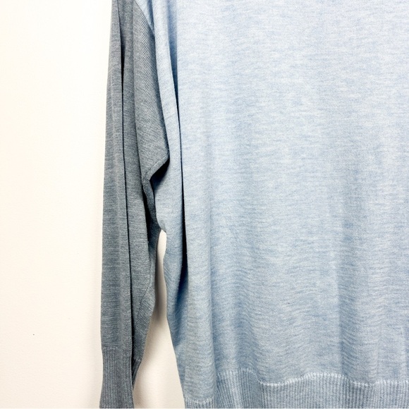 Peyton Primrose Long Sleeve Blue Grey & White Sweater with Star Pattern - Picture 10 of 11